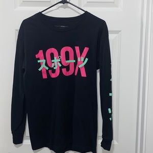 Fashion Nova Men Long Sleeve Black T-Shirt